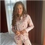 Ніжна рожева шовкова піжамка з оригінальним принтом 816511111 Ghazel фото - Luxbikini