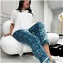 Жіноча піжама костюм для дому з футболкою та штанами PLUS SIZE 763011111 Ghazel фото - Luxbikini