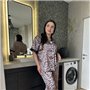 Піжама з леопардовим принтом PLUS SIZE з сорочкою та штанами 132991111 Ghazel фото - Luxbikini