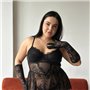Мереживний чорний пеньюар еротична білизна з гартерами PLUS SIZE 152821111 Ghazel фото - Luxbikini