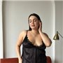 Атласний короткий пеньюар з мереживними краями PLUS SIZE 152871111 Ghazel фото - Luxbikini