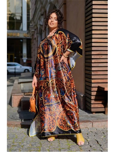 Розкішна шовкова довга сукня-туніка PLUS SIZE 476911111 Ghazel фото - Luxbikini