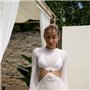 Білий пляжний комплект: купальник + туніка 948311111 Ghazel фото - Luxbikini