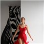 Еротична червона сукня-комбінація з розрізом 122421111 Ghazel фото - Luxbikini