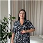Шовкова чорно-біла сорочка для дому PLUS SIZE 102411111 Ghazel фото - Luxbikini