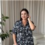 Шовкова чорно-біла сорочка для дому PLUS SIZE 102411111 Ghazel фото - Luxbikini