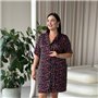 Шовкова сорочка на ґудзиках для дому PLUS SIZE 102461111 Ghazel фото - Luxbikini
