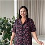Шовкова сорочка на ґудзиках для дому PLUS SIZE 102461111 Ghazel фото - Luxbikini