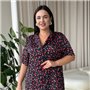 Шовкова сорочка на ґудзиках для дому PLUS SIZE 102461111 Ghazel фото - Luxbikini