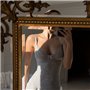 Сіра сорочка на бретельках лео принт 150061111 Ghazel фото - Luxbikini