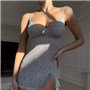 Сіра сорочка на бретельках лео принт 150061111 Ghazel фото - Luxbikini