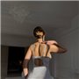 Сіра сорочка на бретельках лео принт 150061111 Ghazel фото - Luxbikini