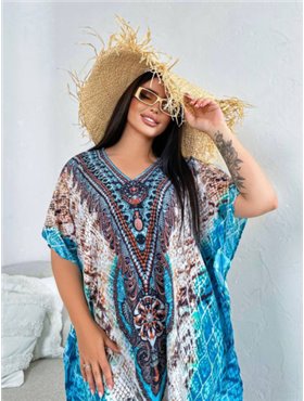 Розкішна максі сукня- туніка PLUS SIZE для відпочинку 937511111 Ghazel фото - Luxbikini
