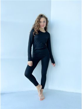 Комфортна, мʼяка та приємна до тіла чорна термобілизна 859411111 Ghazel фото - Luxbikini