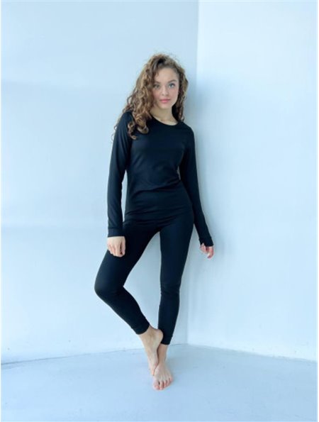 Комфортна, мʼяка та приємна до тіла чорна термобілизна 859411111 Ghazel фото - Luxbikini
