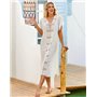 Жіноча пляжна туніка PLUS SIZE біла 512311111 Ghazel фото - Luxbikini