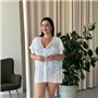 Пляжна коротка біла туніка PLUS SIZE тоненька в'язка 997611111 Ghazel фото - Luxbikini
