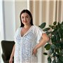 Пляжна коротка біла туніка PLUS SIZE тоненька в'язка 997611111 Ghazel фото - Luxbikini