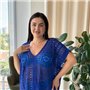 Пляжна коротка синя туніка PLUS SIZE тоненька в'язка 997711111 Ghazel фото - Luxbikini