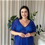 Пляжна коротка синя туніка PLUS SIZE тоненька в'язка 997711111 Ghazel фото - Luxbikini