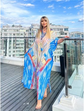 Розкішна максі сукня- туніка PLUS SIZE для відпочинку 874311111 Ghazel фото - Luxbikini