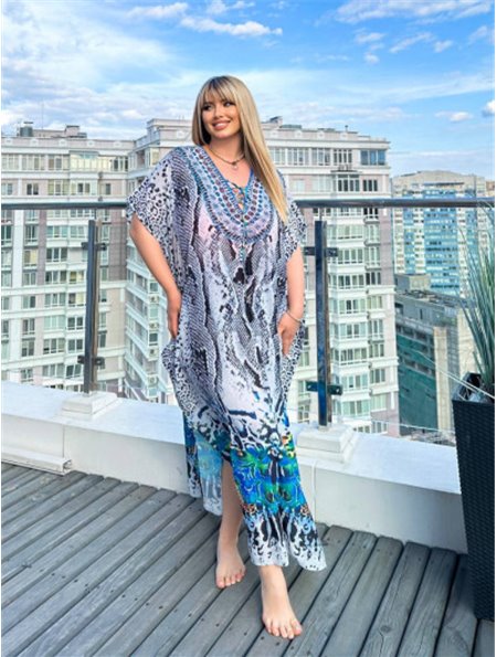 Розкішна максі сукня- туніка PLUS SIZE для відпочинку 874611111 Ghazel фото - Luxbikini
