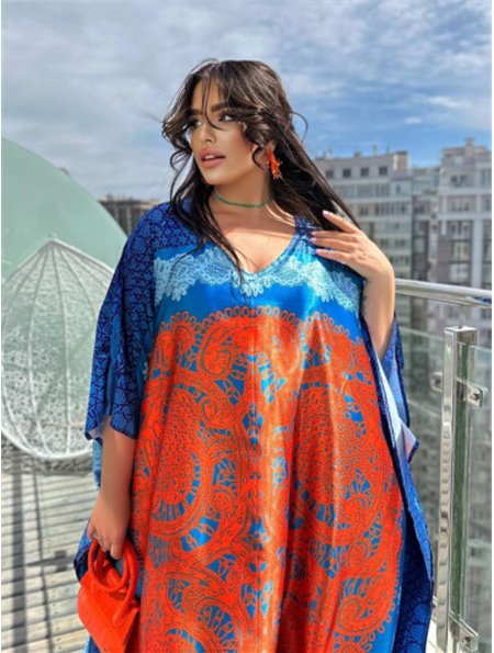Розкішна шовкова довга сукня-туніка PLUS SIZE 918911111 Ghazel фото - Luxbikini