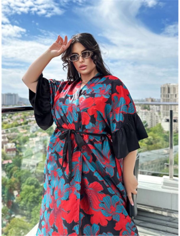 Розкішна шовкова довга туніка PLUS SIZE 919111111 Ghazel фото - Luxbikini