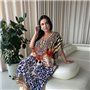 Легка максі сукня-туніка етно принт PLUS SIZE для відпочинку 101001111 Ghazel фото - Luxbikini