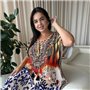 Легка максі сукня-туніка етно принт PLUS SIZE для відпочинку 101001111 Ghazel фото - Luxbikini