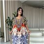 Легка максі сукня-туніка етно принт PLUS SIZE для відпочинку 101001111 Ghazel фото - Luxbikini