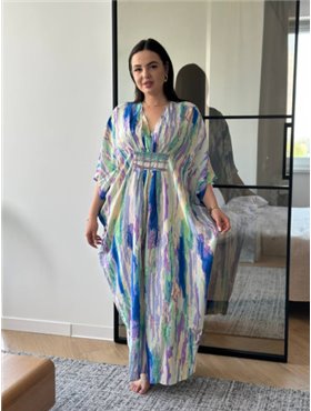 Довга легка сукня-туніка PLUS SIZE для відпочинку 124171111 Ghazel фото - Luxbikini