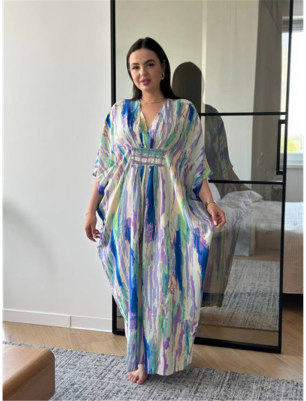 Довга легка сукня-туніка PLUS SIZE для відпочинку 124171111 Ghazel фото - Luxbikini