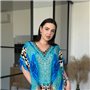 Сукня-туніка леопардовий принт синя PLUS SIZE 124791111 Ghazel фото - Luxbikini