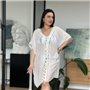Пляжна біла жіноча туніка PLUS SIZE 135721111 Ghazel фото - Luxbikini