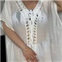 Пляжна біла жіноча туніка PLUS SIZE 135721111 Ghazel фото - Luxbikini