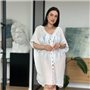 Пляжна біла жіноча туніка PLUS SIZE 135721111 Ghazel фото - Luxbikini