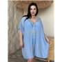 Пляжна блакитна туніка PLUS SIZE 159191111 Ghazel фото - Luxbikini