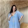 Пляжна блакитна туніка PLUS SIZE 159191111 Ghazel фото - Luxbikini