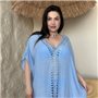 Пляжна блакитна туніка PLUS SIZE 159191111 Ghazel фото - Luxbikini