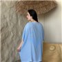 Пляжна блакитна туніка PLUS SIZE 159191111 Ghazel фото - Luxbikini