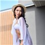 Яскрава пляжна накидка у білому кольорі 285111111 Ghazel фото - Luxbikini