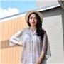 Яскрава пляжна накидка у срібному кольорі 285411111 Ghazel фото - Luxbikini