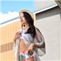 Яскрава пляжна накидка у срібному кольорі 285411111 Ghazel фото - Luxbikini