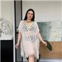 Пляжна бежева жіноча туніка PLUS SIZE 135701111 Ghazel фото - Luxbikini