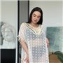 Пляжна бежева жіноча туніка PLUS SIZE 135701111 Ghazel фото - Luxbikini