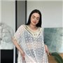 Пляжна бежева жіноча туніка PLUS SIZE 135701111 Ghazel фото - Luxbikini