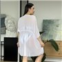 Біла пляжна туніка PLUS SIZE з орнаментом 123841111 Ghazel фото - Luxbikini
