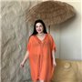 Пляжна помаранчева жіноча туніка PLUS SIZE 159181111 Ghazel фото - Luxbikini