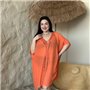 Пляжна помаранчева жіноча туніка PLUS SIZE 159181111 Ghazel фото - Luxbikini